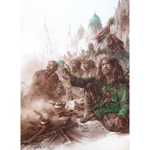 Ali Abbas, Series of Haq Maujood, 15 x 22 inch, Watercolor on Paper, Figurative Painting-AC-AAB-286